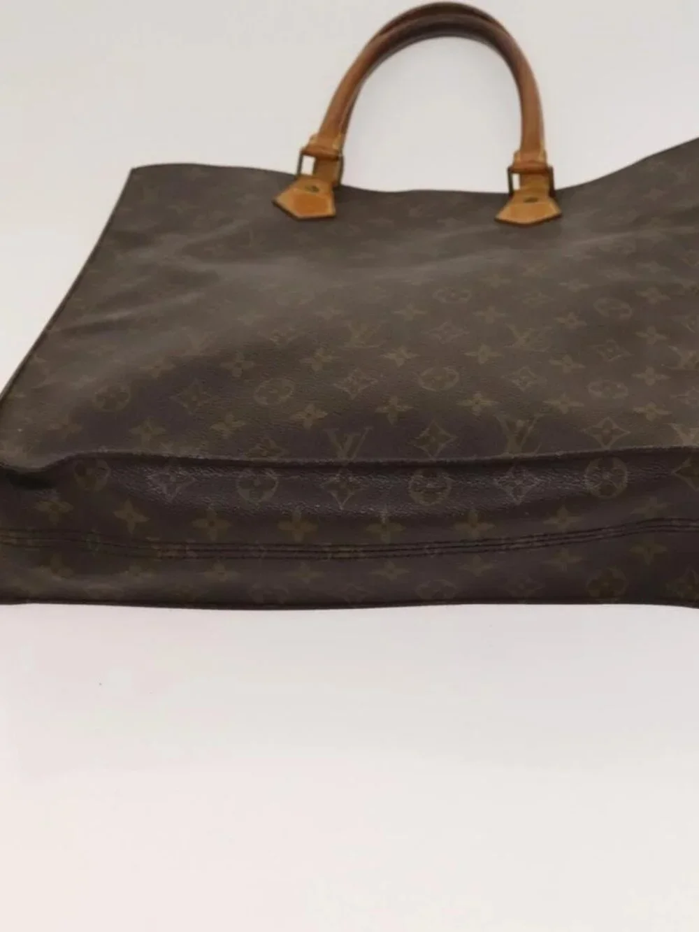 LOUIS VUITTON Monogram Sac Plat Hand Bag M51140 LV Auth 119012